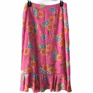 Sigrid Olsen Sport “Maui Waves” pink skirt